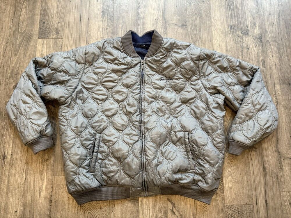 Sean John 3XL Y2K Reversible Quilted Nylon Bomber Jacket. Hip Hop Streetwear.